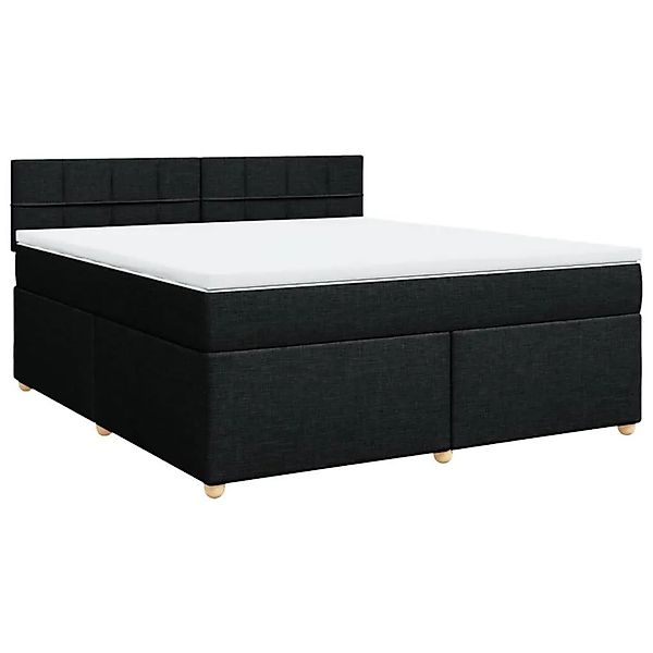 vidaXL Boxspringbett mit Matratze Schwarz 180x200 cm Stoff 3289061 günstig online kaufen