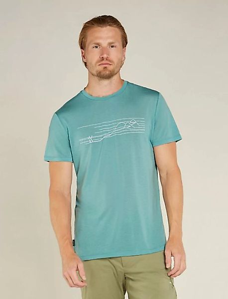 Icebreaker T-Shirt M Mer Core SS Tee Ski Stripes CLOUD RAY günstig online kaufen