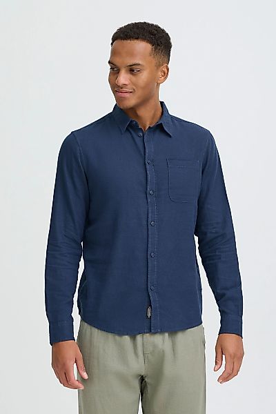 Blend Leinenhemd "BHLinex" Stilvolles Langarmhemd aus Leinenmix mit Brustta günstig online kaufen