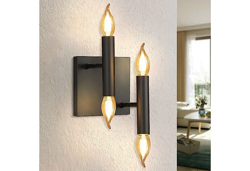 Nettlife Wandleuchte Deckenleuchte 4xE14 Retro Metall Schwenkbar, LED wechs günstig online kaufen