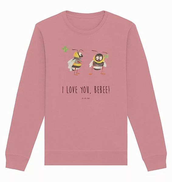 Mr. & Mrs. Panda Longpullover Größe L Bienen Paar - Canyon Pink - Geschenk, günstig online kaufen