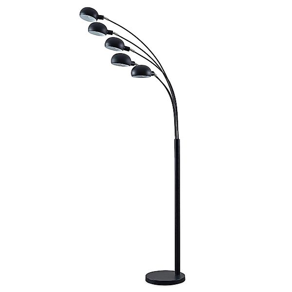 Lindby Stehlampe Bogenleuchte Jewa 9627099 Modern in Schwarz aus Metall 5-f günstig online kaufen