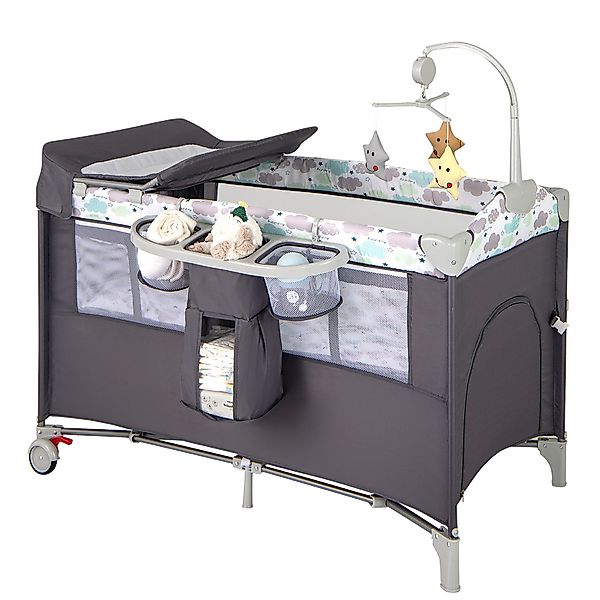 COSTWAY Baby-Reisebett 2 Ebenen 4 in günstig online kaufen