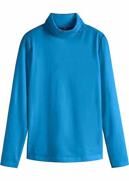 bonprix Langarmshirt "Langarmshirt mit reiner Baumwolle" mit Rollkragen günstig online kaufen