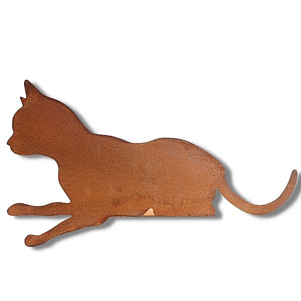 Rostikal Kantenhocker Katze Dekofigur Wohnzimmer Gartendeko günstig online kaufen