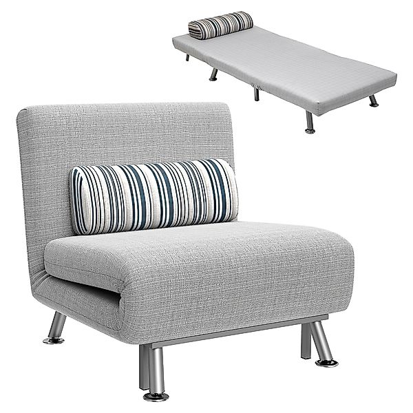 HOMCOM Klappbett  Schlafsessel & Gästebett, Schlafsofa Faltmatratze, Metall günstig online kaufen