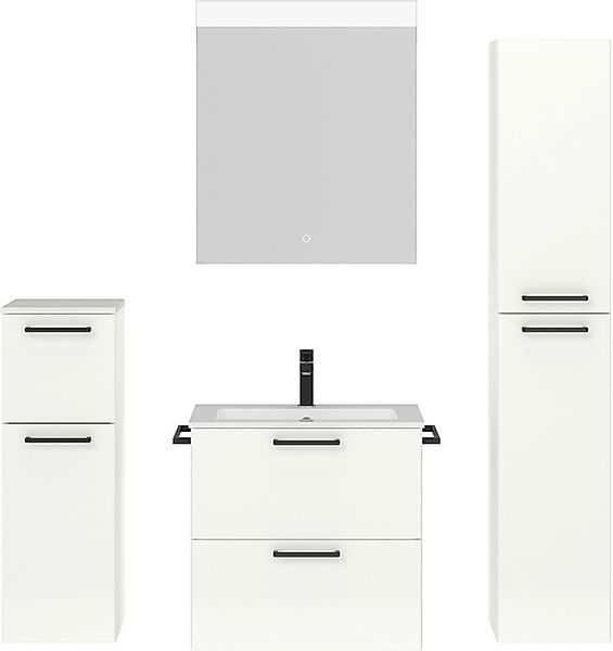 nobilia® Badmöbel-Set »Tolvina« vormontiert, mit Soft-Close, 4 Stk. tlg. Ho günstig online kaufen