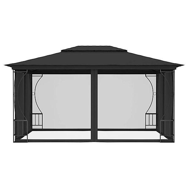 Pavillon Mit Vorhängen 300x400x265 Cm Anthrazit günstig online kaufen