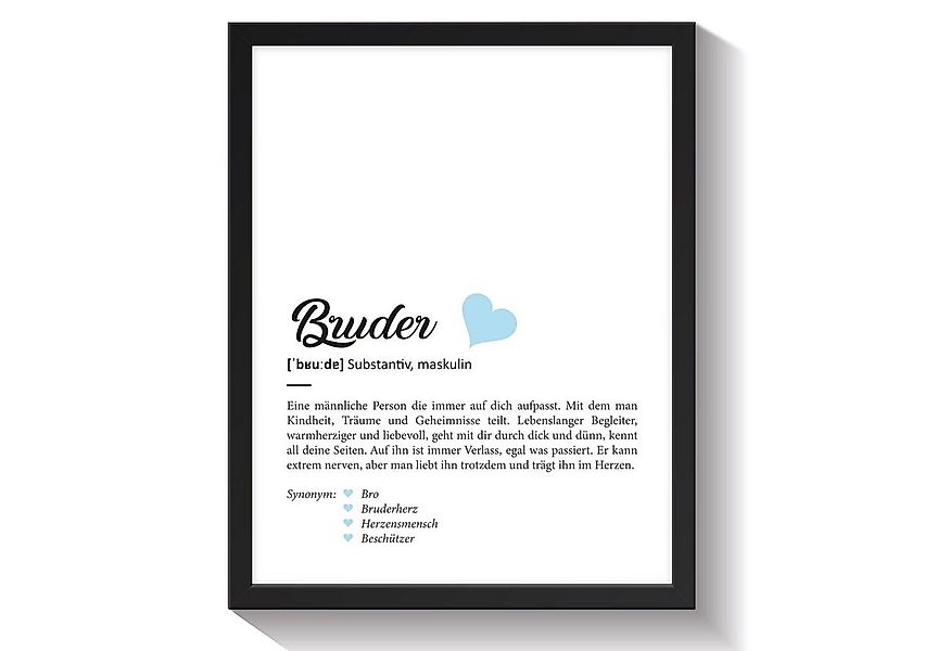 GRAVURZEILE Poster Definition Poster, Kunstdrucke auf DIN A4 Foto-Papier, B günstig online kaufen