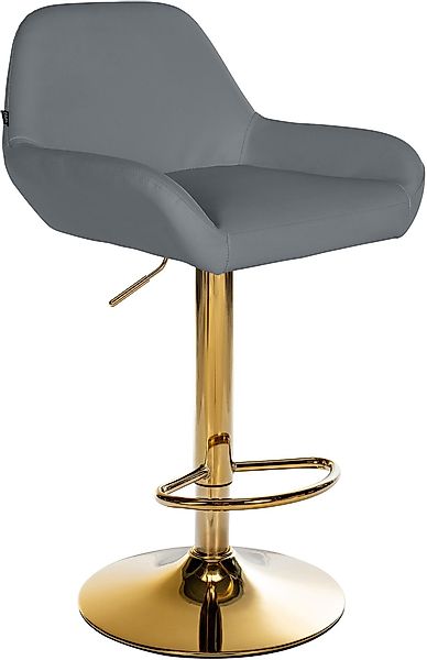 CLP Barhocker Braga, Kunstleder-Bezug, Gold-Optik, höhenverstellbar günstig online kaufen