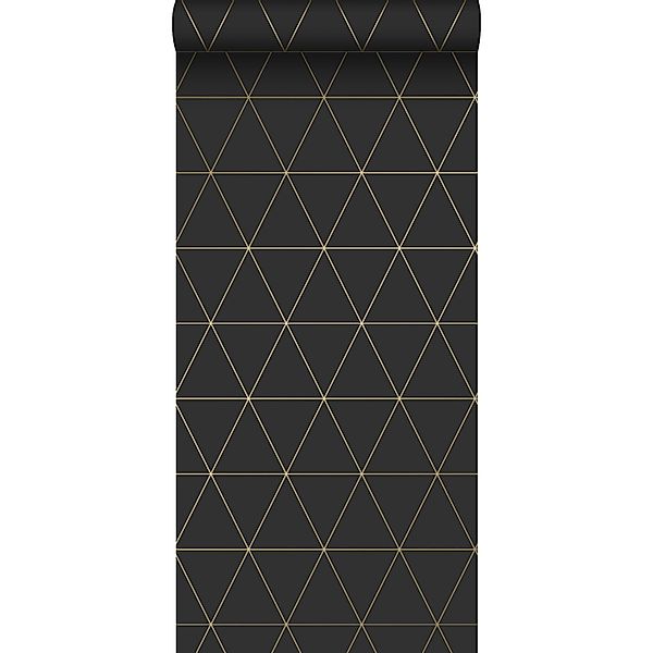 Origin Luxury Wallcoverings Tapete Grafische Dreiecke Schwarz Und Gold 53 C günstig online kaufen