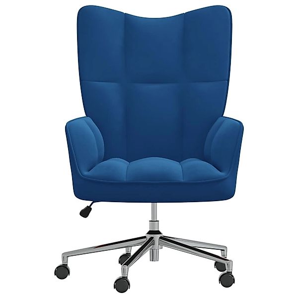 vidaXL Sessel Relaxsessel Blau Samt (1-St) günstig online kaufen