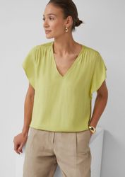 s.Oliver Kurzarmbluse Bluse Fließende Viskosebluse mit günstig online kaufen