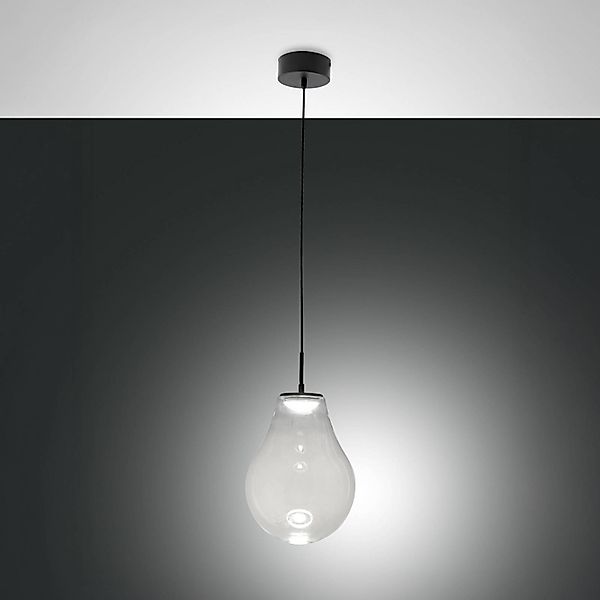 LED-Hängeleuchte Noa, klar, Glas, Ø 25 cm, CCT, dimmbar günstig online kaufen
