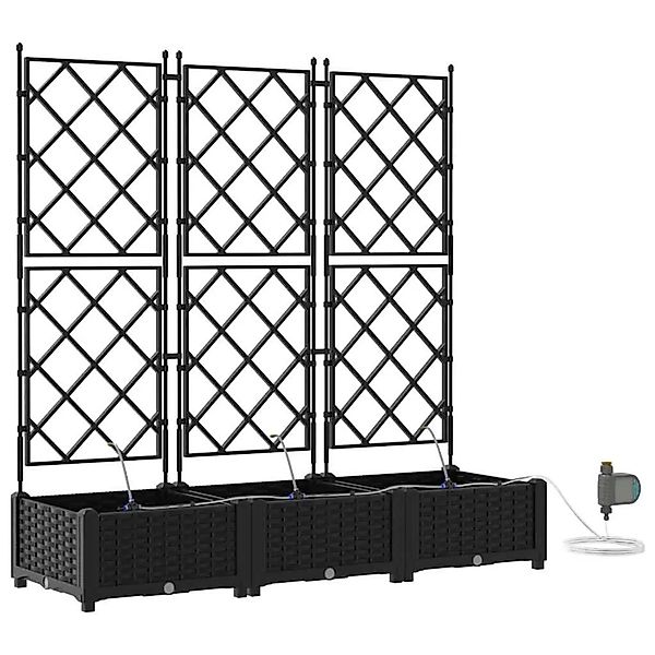 vidaXL Garten-Pflanzgefäß 3 Stk Schwarz Stahl 42002852 günstig online kaufen