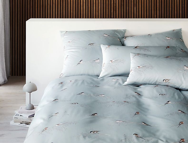 Elegante Bettwäsche "Spätzchen" 2 Stk. angenehmes Hautgefühl günstig online kaufen