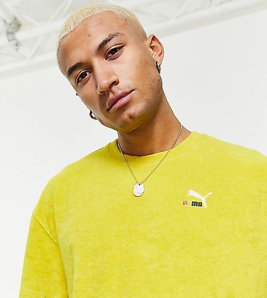 Puma – Skate – Frottee-T-Shirt in Gelb, exklusiv bei ASOS günstig online kaufen