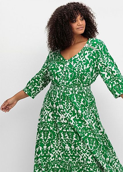 sheego by Joe Browns Etuikleid Druckkleid 3/4-Arm mit Punkteprint und gesmo günstig online kaufen