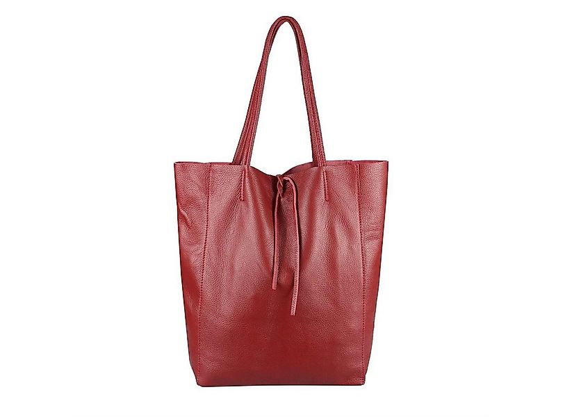 ITALYSHOP24 Schultertasche Made in Italy Damen Premium Leder SHOPPER Tasche günstig online kaufen