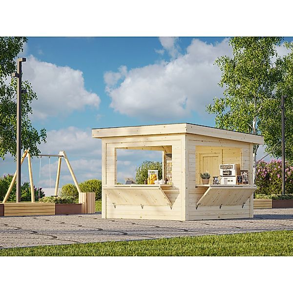 Palmako Marktstand Lenna Set 306 300 x 300 cm Lackiert Weiß FSC® günstig online kaufen