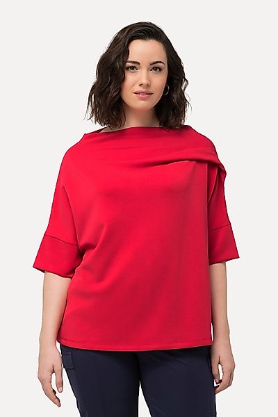 Ulla Popken Sweatshirt Sweatshirt Zierfalten Oversized günstig online kaufen
