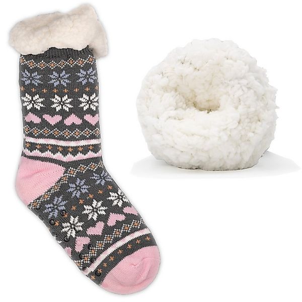 Frostfighter Haussocken Damen Hüttensocken mit ABS Stoppersohle (1-Paar) Hü günstig online kaufen