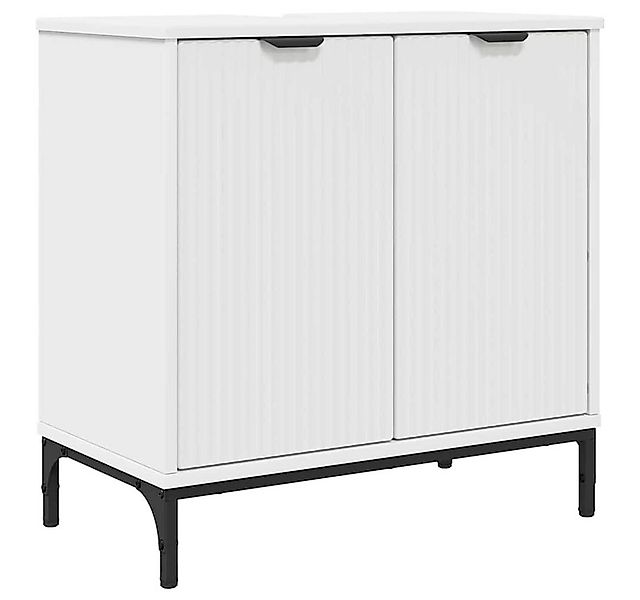 vidaXL Badezimmerspiegelschrank Badezimmer Waschbecken Schrank mit Tür Weiß günstig online kaufen