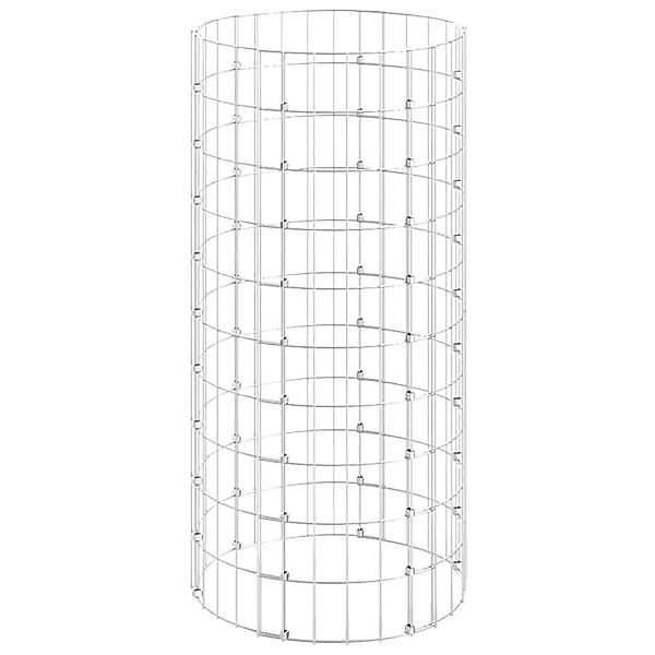 vidaXL Gabionen-Säule Rund Verzinkter Stahl Ø50x100 cm 152016 günstig online kaufen