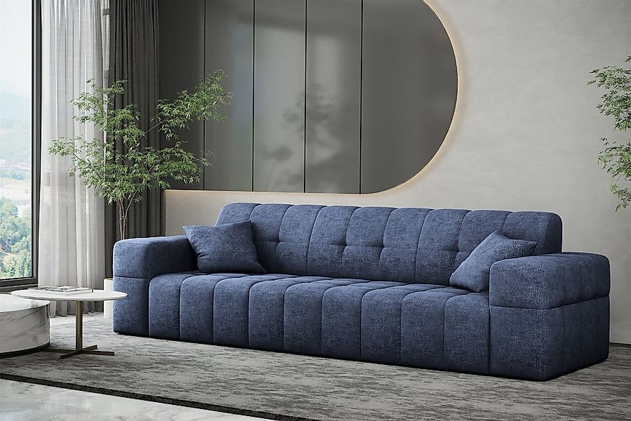 Fun Möbel Sofa Sofa Designer-Sofa NANCY 3-Sitzer in Stoff Harmony, Rundumbe günstig online kaufen