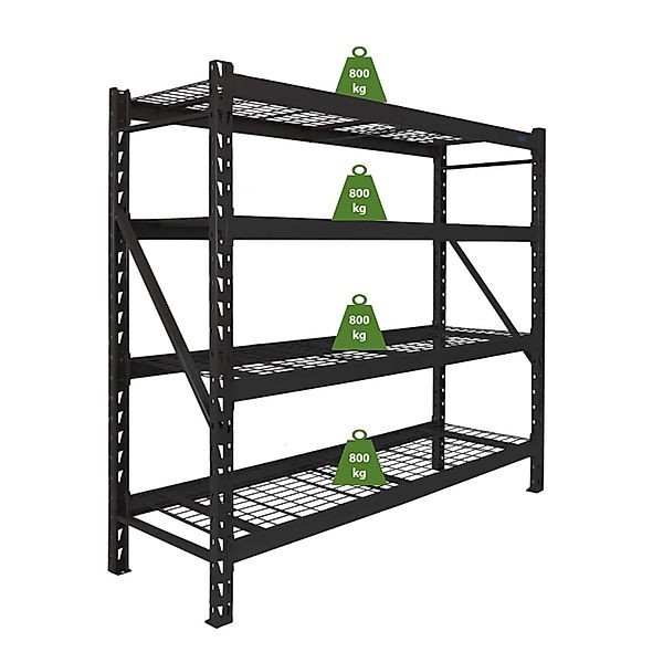 TRUTZHOLM Schwerlastregal Enno 180x190x60 cm 3200 kg aus Stahl Stecksystem günstig online kaufen