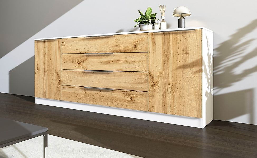 borchardt Möbel Kommode "Oliva, Kommode mit Metallgriffen" Breite 200 cm, m günstig online kaufen