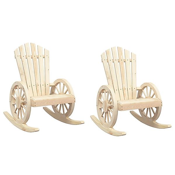 vidaXL Gartenstuhl Adirondack-Schaukelstühle 2 Stk. Massivholz günstig online kaufen
