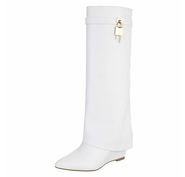 Ital-Design Moderne Damenstiefel mit elegantem Design und Komfort Keilstief günstig online kaufen