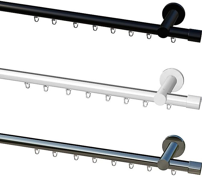 Garduna Gardinenstange Innenlauf System, Ø 20mm, mit X-Gleiter, kürzbar, Me günstig online kaufen