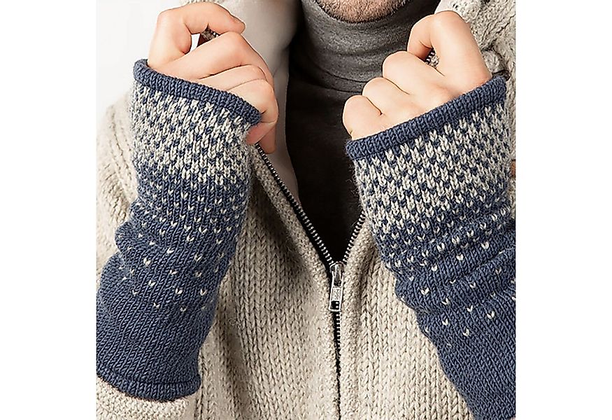 McRon Armstulpen Pulswärmer Modell Ida mit Daumen, mit hohem Schurwoll-Ante günstig online kaufen