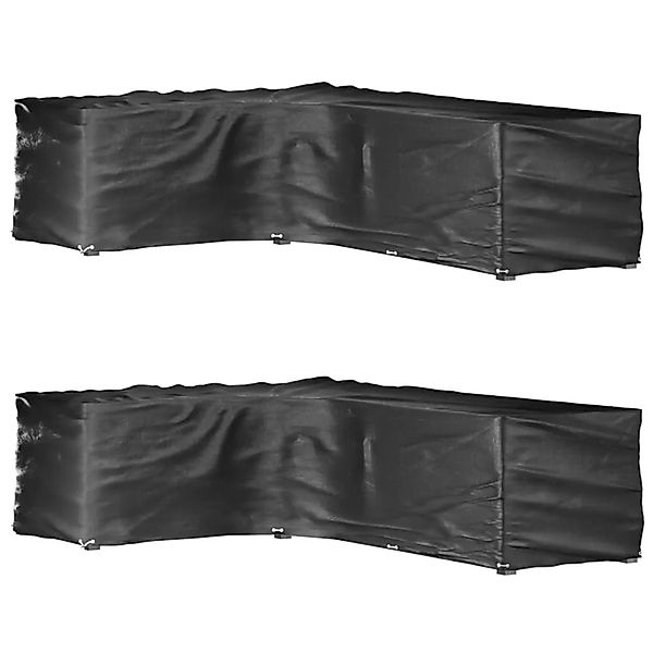 vidaXL Gartenmöbel-Abdeckungen in L-Form 2 Stk 18 Ösen 220x285x80 cm 315537 günstig online kaufen