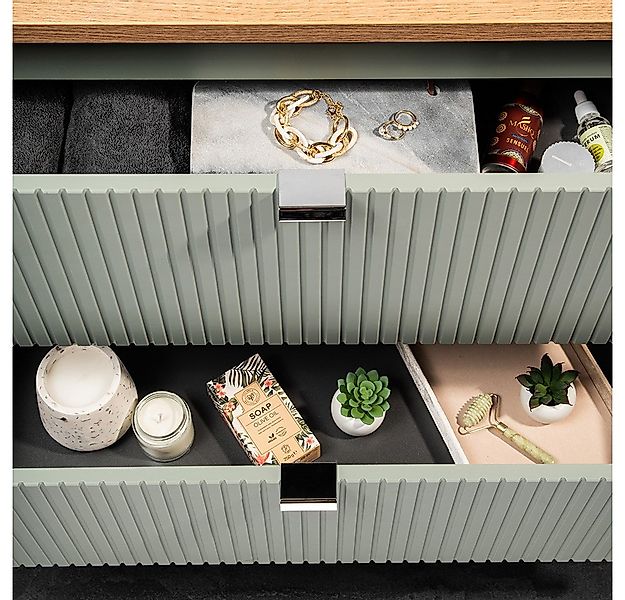 Lomadox Waschbeckenschrank NEWPORT-56-GREEN Waschtischunterschrank 50cm, Sc günstig online kaufen