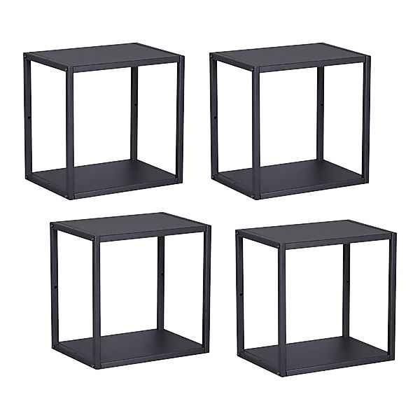 en.casa Wandregal, Set 4-tlg., »Nostened« quadratisch günstig online kaufen