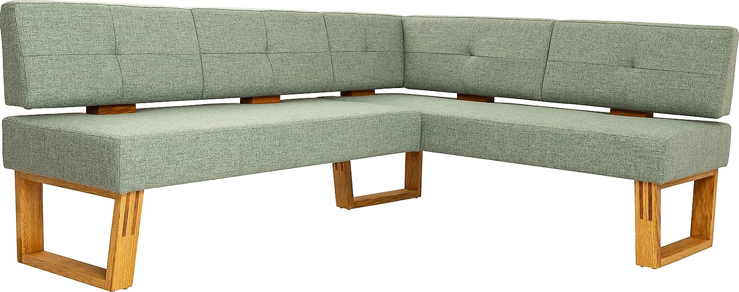 OTTO home Eckbank "Ponza Polsterbank, Esszimmerbank" mit Massivholzgestell, günstig online kaufen