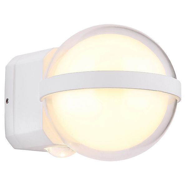 Globo Außenleuchte Illi Aluminium Ø 11 cm Weiß Matt günstig online kaufen