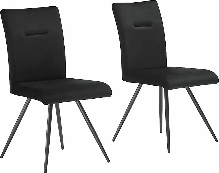 OTTO home 4-Fußstuhl "Tayz" (Set) Samtvelours mit Strukturstoff oder Samtbe günstig online kaufen