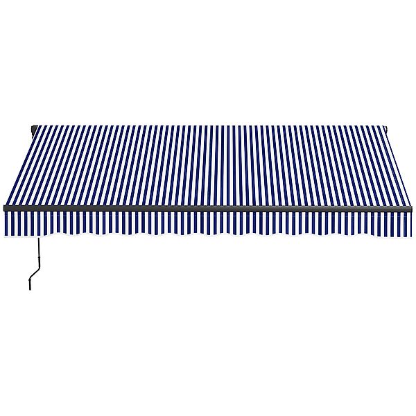 Outsunny 3 x 2,5 m Balkonmarkise Wandmontage mit Handkurbel, Sonnenschutz u günstig online kaufen
