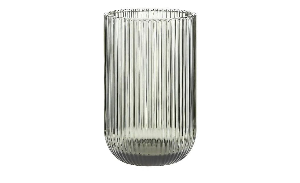 HOME STORY Windlicht   ¦ grau ¦ Glas ¦ Maße (cm): H: 14  Ø: 8 Accessoires > günstig online kaufen