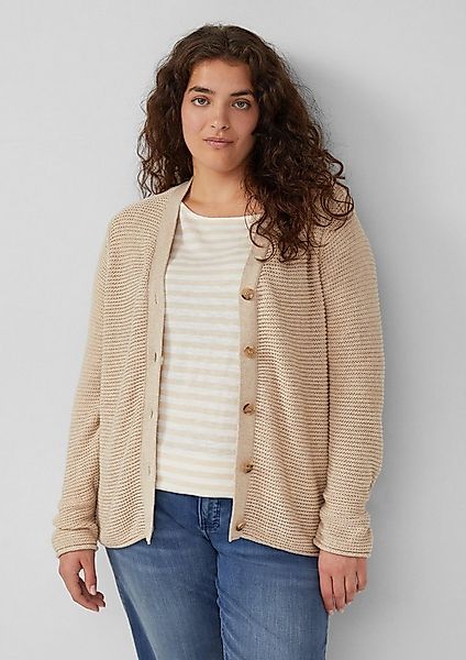 s.Oliver Cardigan Strickjacke Strickpullover mit Knopfleiste günstig online kaufen