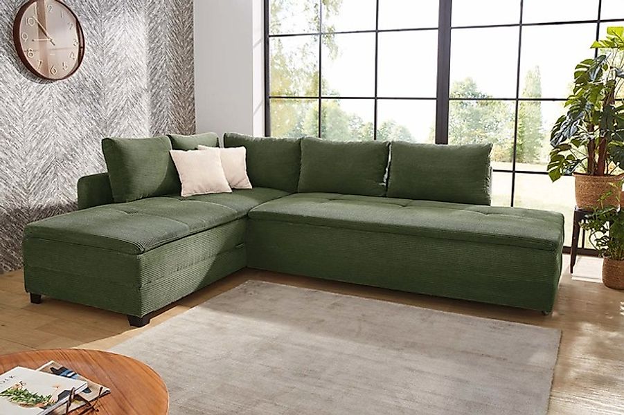 Jockenhöfer Gruppe Ecksofa "Madrid L-Form, drehbares Dauerschlafsofa, Feder günstig online kaufen