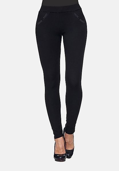 LMC Stoffhose Dehnbare mit eleganten Glitzer Steinen BambooPamts günstig online kaufen