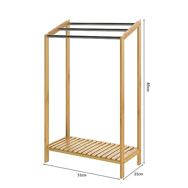 Casaria Handtuchständer, Stehend Bambus Holz Handtuchhalter günstig online kaufen