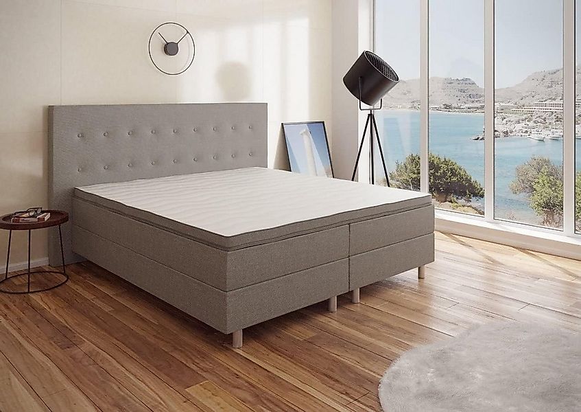 Best for You Boxspringbett NEO Bonellfederkern inkl. 7 cm Topper (90X200 10 günstig online kaufen