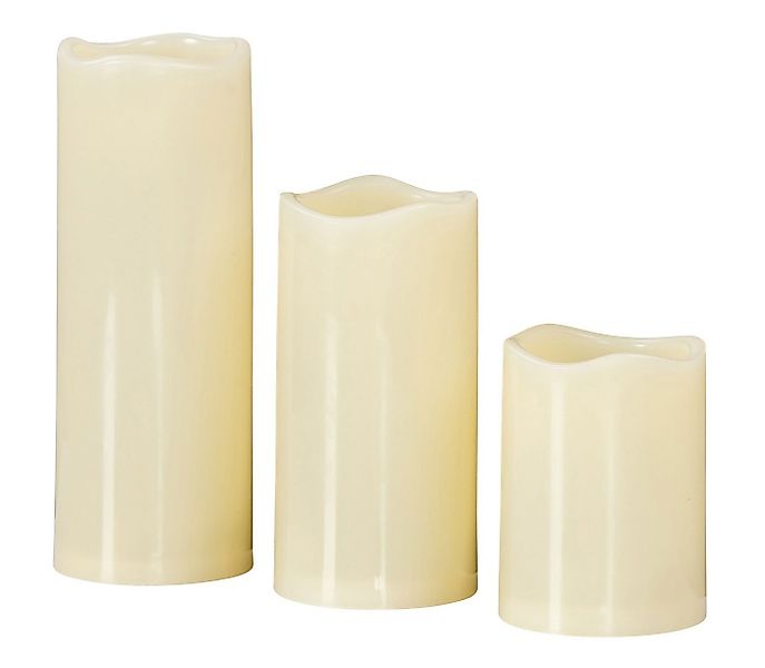 Levandeo® LED-Kerze, 3er Set Flammenlose LED Kerzen Timer Warmweiß Stumpenk günstig online kaufen