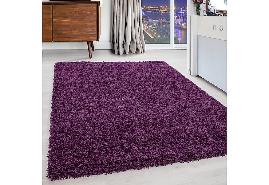 Carpettex Hochflor-Teppich Unicolor - Einfarbig, Läufer, Höhe: 50 mm, Teppi günstig online kaufen